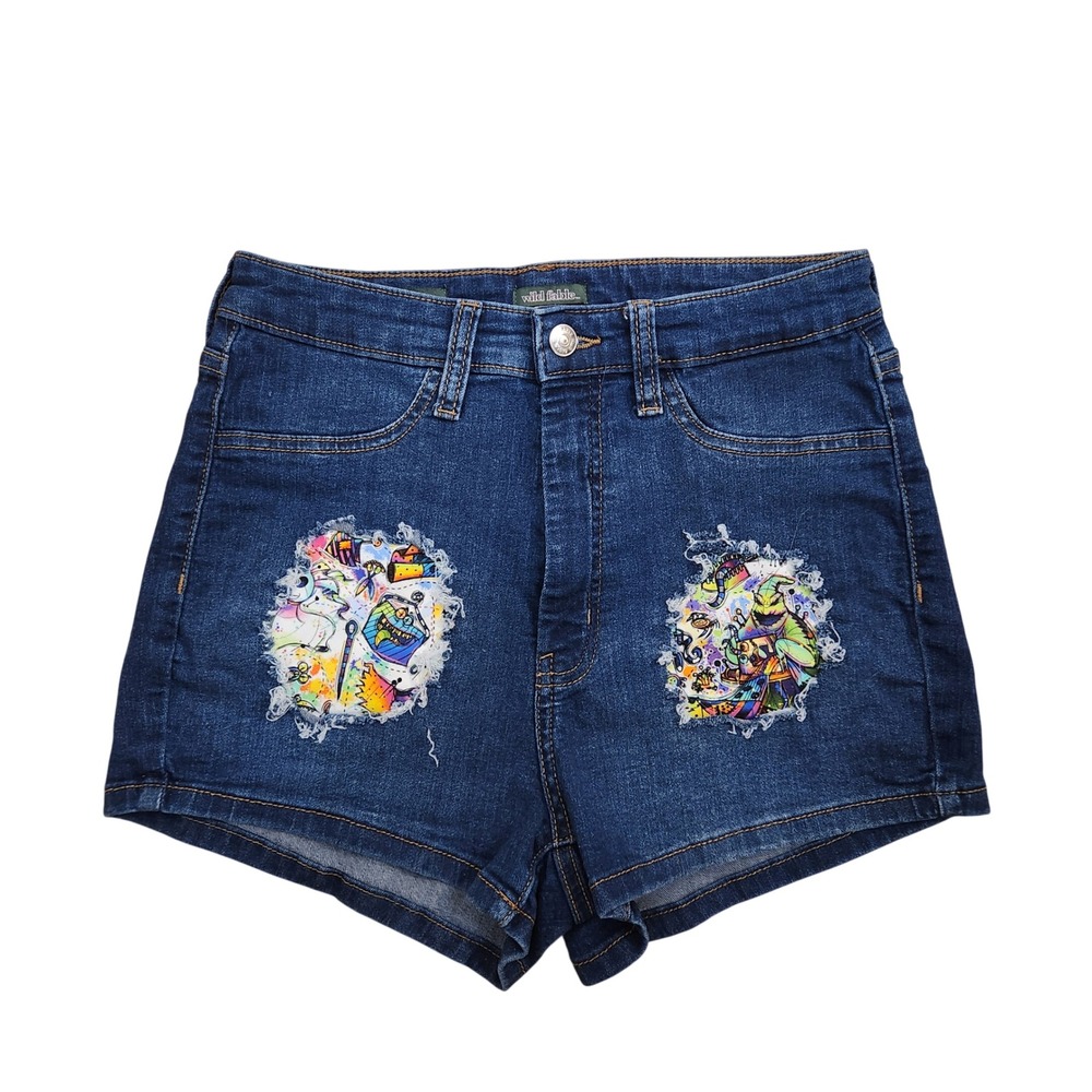 Wild Fable Nightmare Before Christmas Custom Denim Cutoff Shorts Dark Wash 8/29R